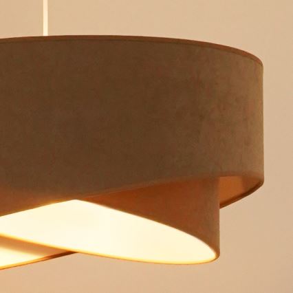 Brilagi - Lámpara LED colgante LYRA 1xE27/15W/230V marrón/blanco
