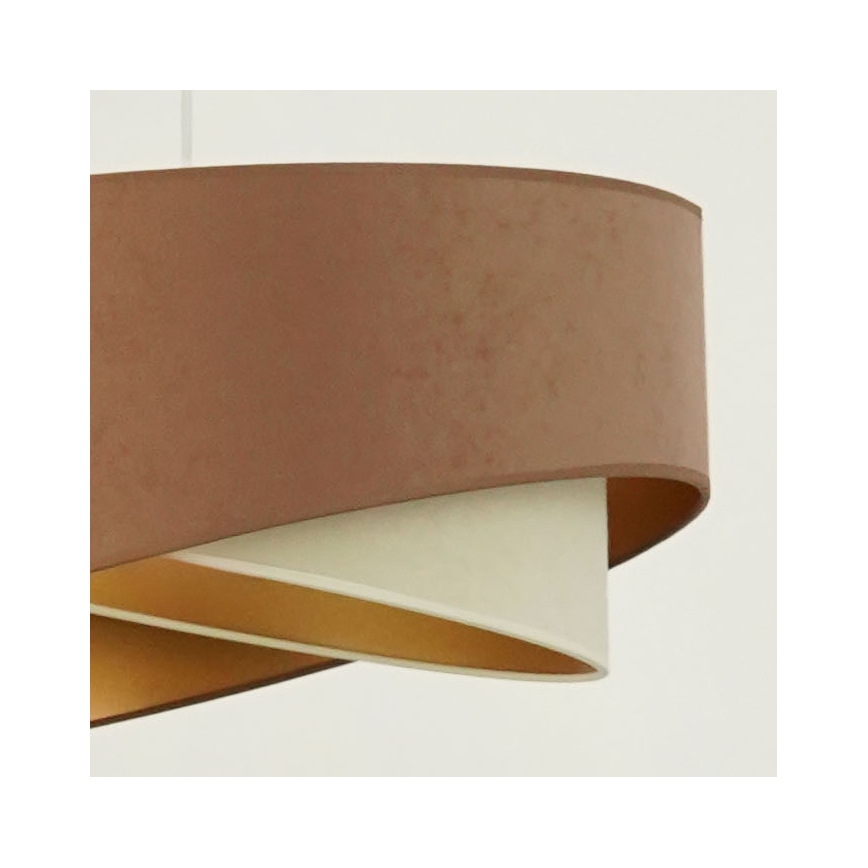 Brilagi - Lámpara LED colgante LYRA 1xE27/15W/230V marrón/color crema/dorado