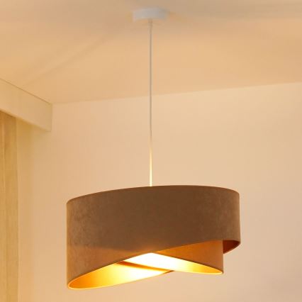 Brilagi - Lámpara LED colgante LYRA 1xE27/15W/230V marrón/dorado