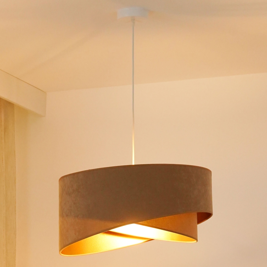 Brilagi - Lámpara LED colgante LYRA 1xE27/15W/230V marrón/dorado