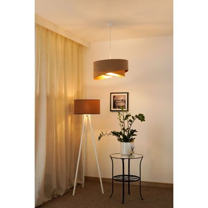 Brilagi - Lámpara LED colgante LYRA 1xE27/15W/230V marrón/dorado
