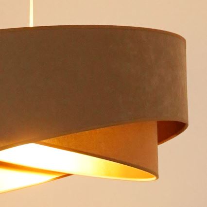 Brilagi - Lámpara LED colgante LYRA 1xE27/15W/230V marrón/dorado