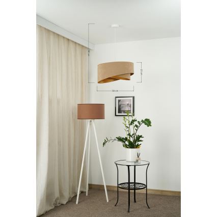 Brilagi - Lámpara LED colgante LYRA 1xE27/15W/230V marrón/dorado