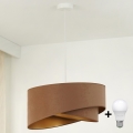 Brilagi - Lámpara LED colgante LYRA 1xE27/15W/230V marrón/dorado