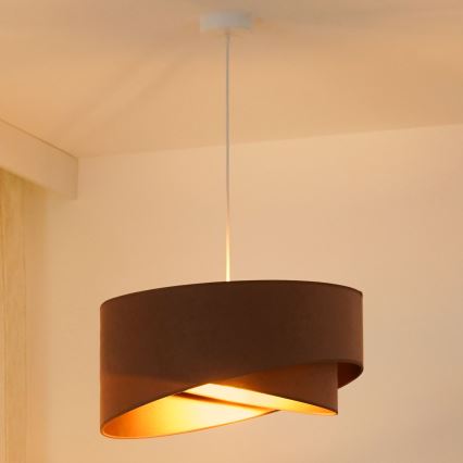 Brilagi - Lámpara LED colgante LYRA 1xE27/15W/230V marrón/dorado