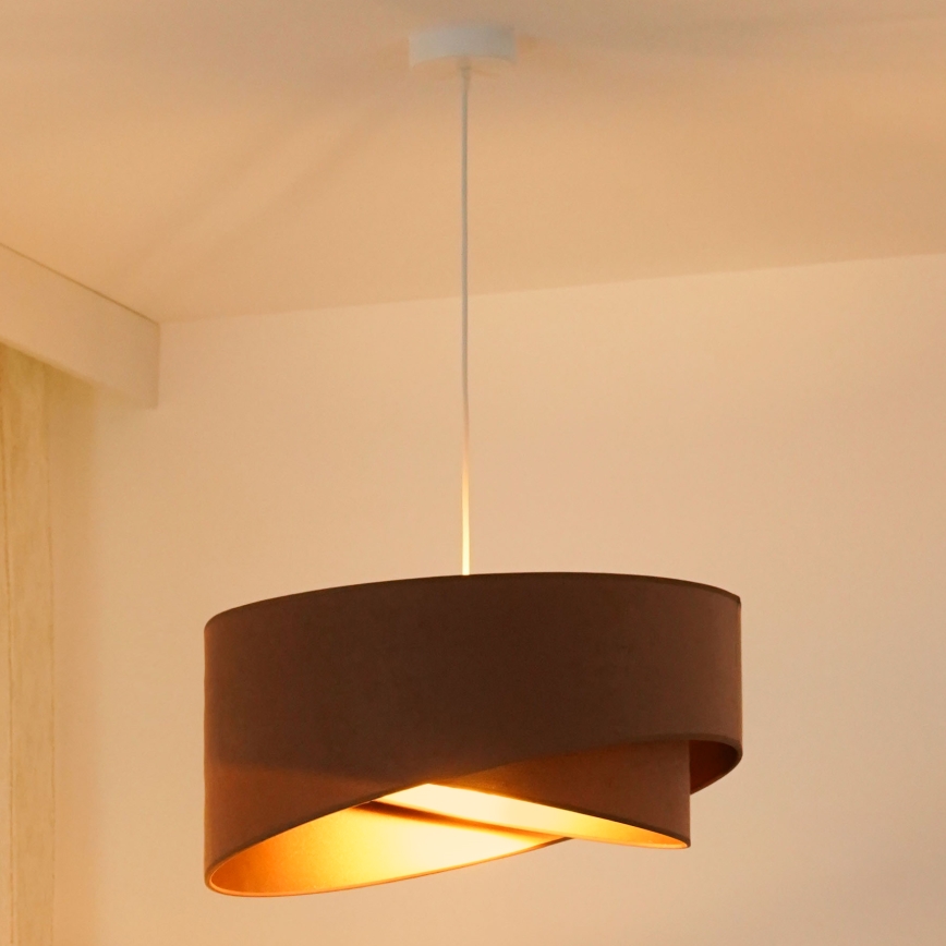 Brilagi - Lámpara LED colgante LYRA 1xE27/15W/230V marrón/dorado