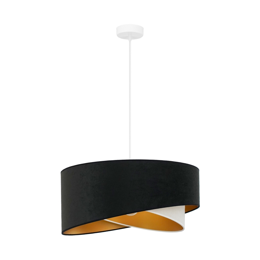 Brilagi - Lámpara LED colgante LYRA 1xE27/15W/230V negro/color crema/dorado