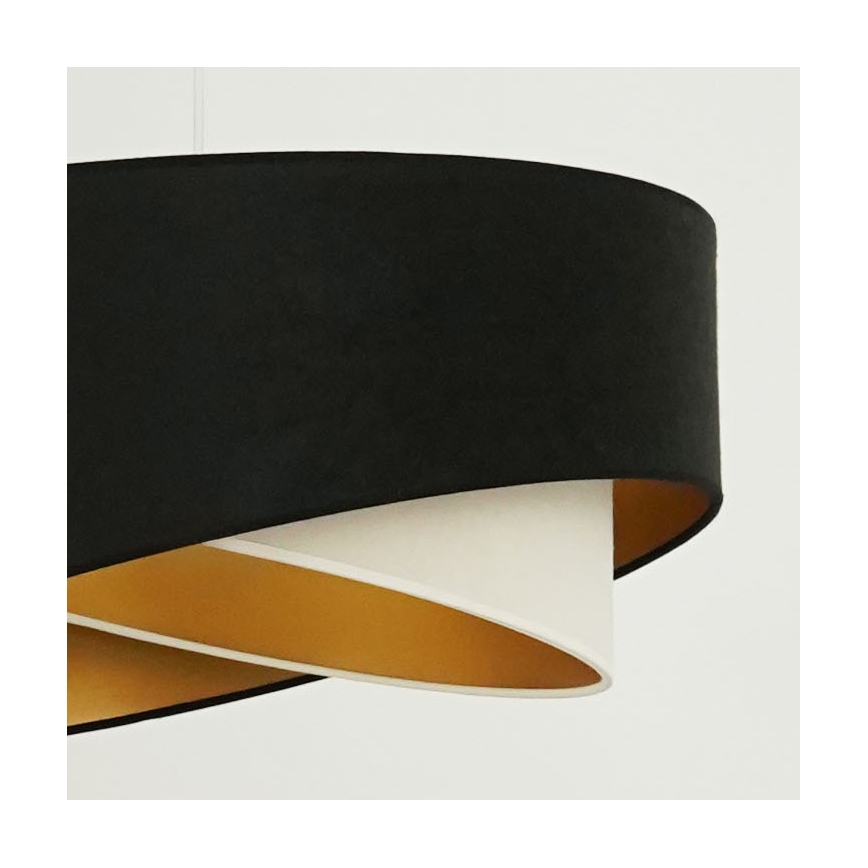 Brilagi - Lámpara LED colgante LYRA 1xE27/15W/230V negro/color crema/dorado