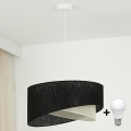 Brilagi - Lámpara LED colgante LYRA 1xE27/15W/230V negro/color crema