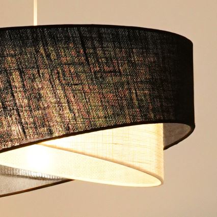Brilagi - Lámpara LED colgante LYRA 1xE27/15W/230V negro/color crema