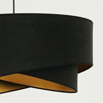 Brilagi - Lámpara LED colgante LYRA 1xE27/15W/230V negro/dorado