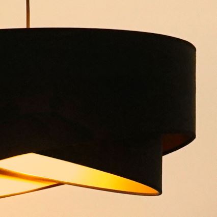 Brilagi - Lámpara LED colgante LYRA 1xE27/15W/230V negro/dorado