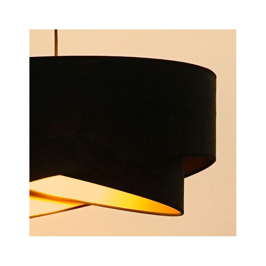 Brilagi - Lámpara LED colgante LYRA 1xE27/15W/230V negro/dorado