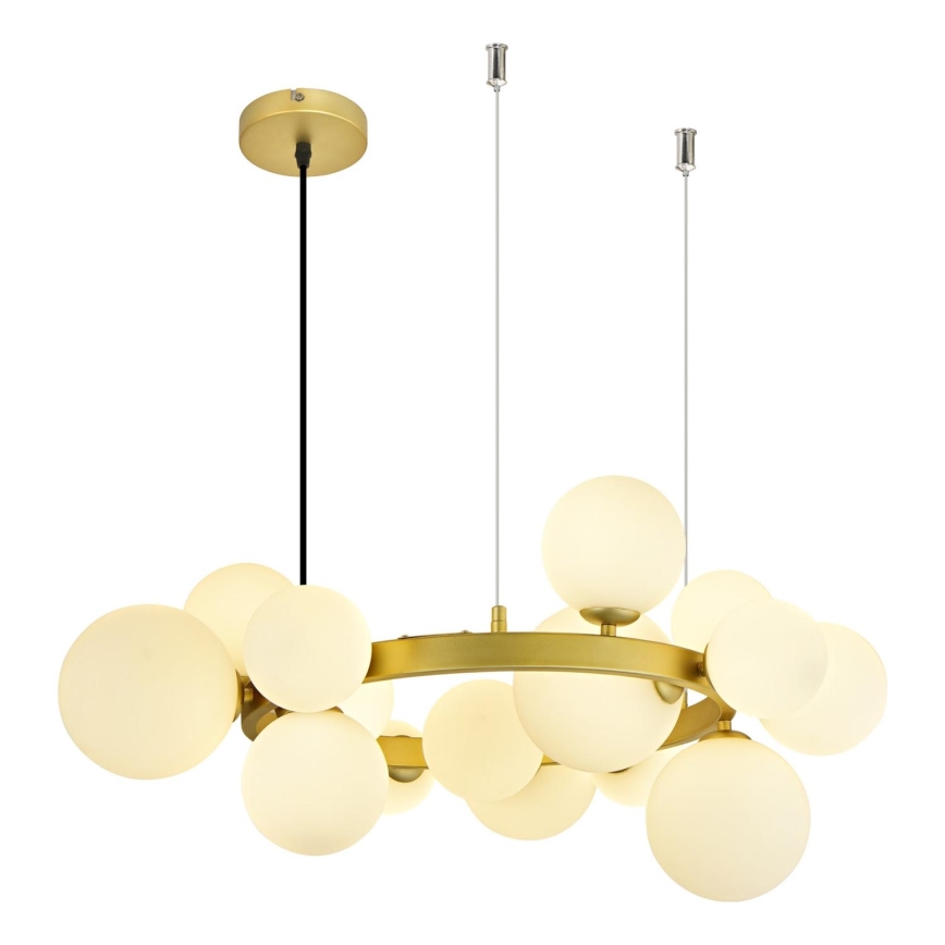 Brilagi - Lámpara LED colgante MILLA 15xG9/3W/230V dorado/blanco