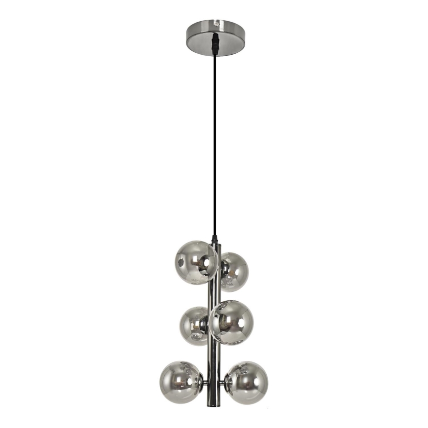 Brilagi - Lámpara LED colgante MILLA 6xG9/3W/230V cromo brillante/ahumado
