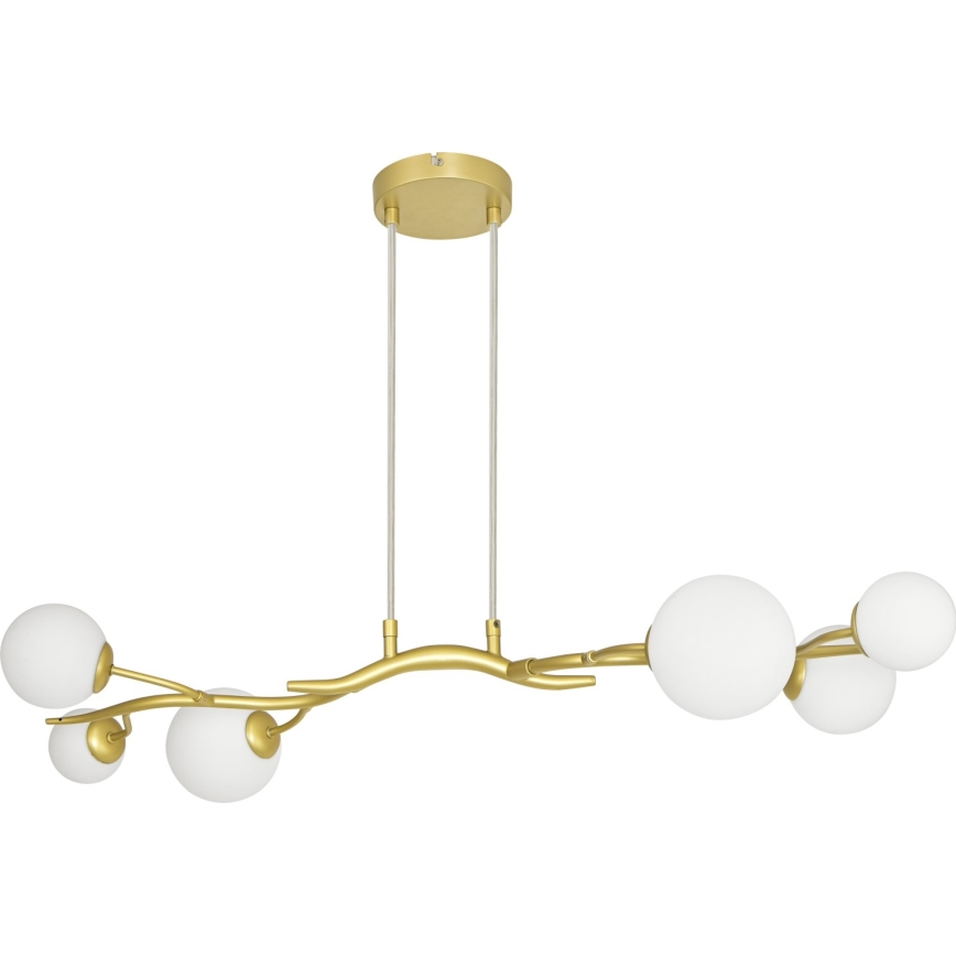 Brilagi - Lámpara LED colgante MISTEL 6xG9/3W/230V dorado/blanco