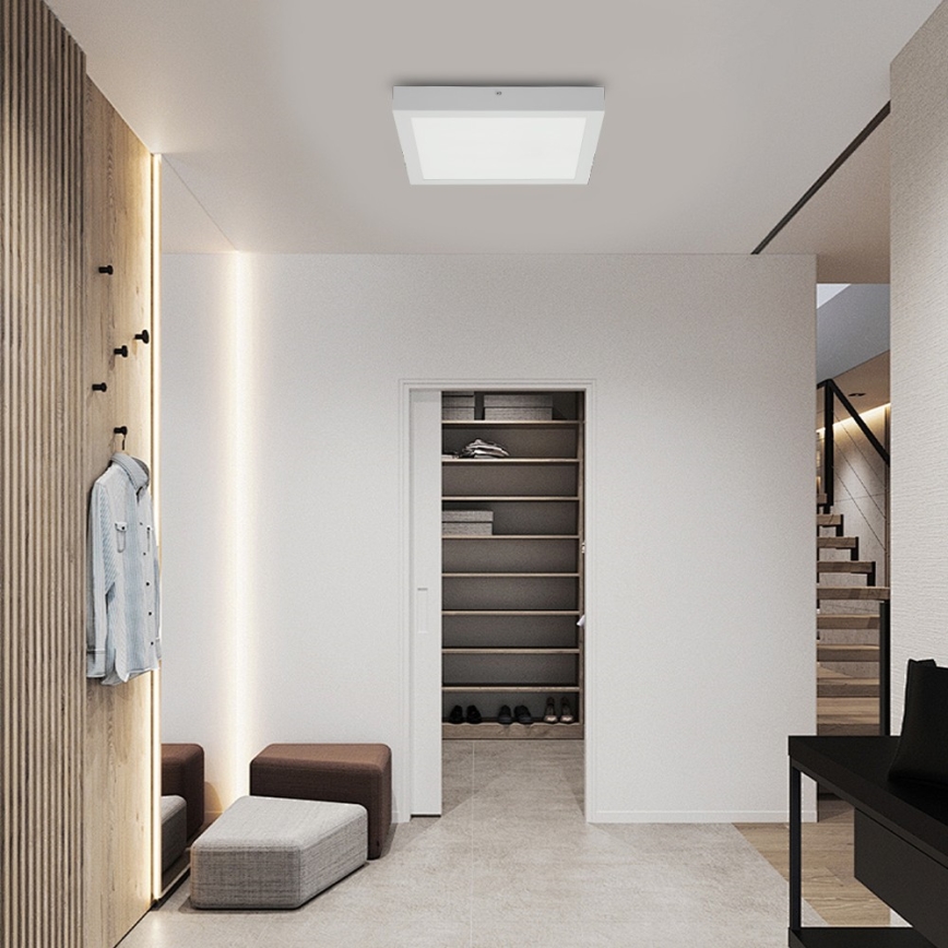 Brilagi - Plafón LED de baño FRAME LED/24W/230V 30x30 cm 3000/4000/6000K IP44 blanco