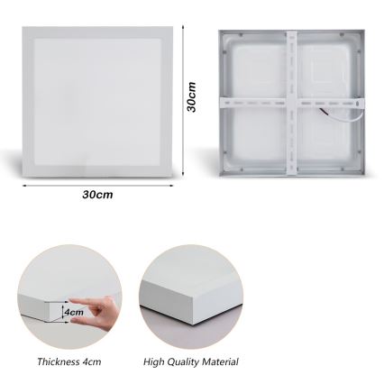 Brilagi - Plafón LED de baño FRAME LED/24W/230V 30x30 cm 3000/4000/6000K IP44 blanco