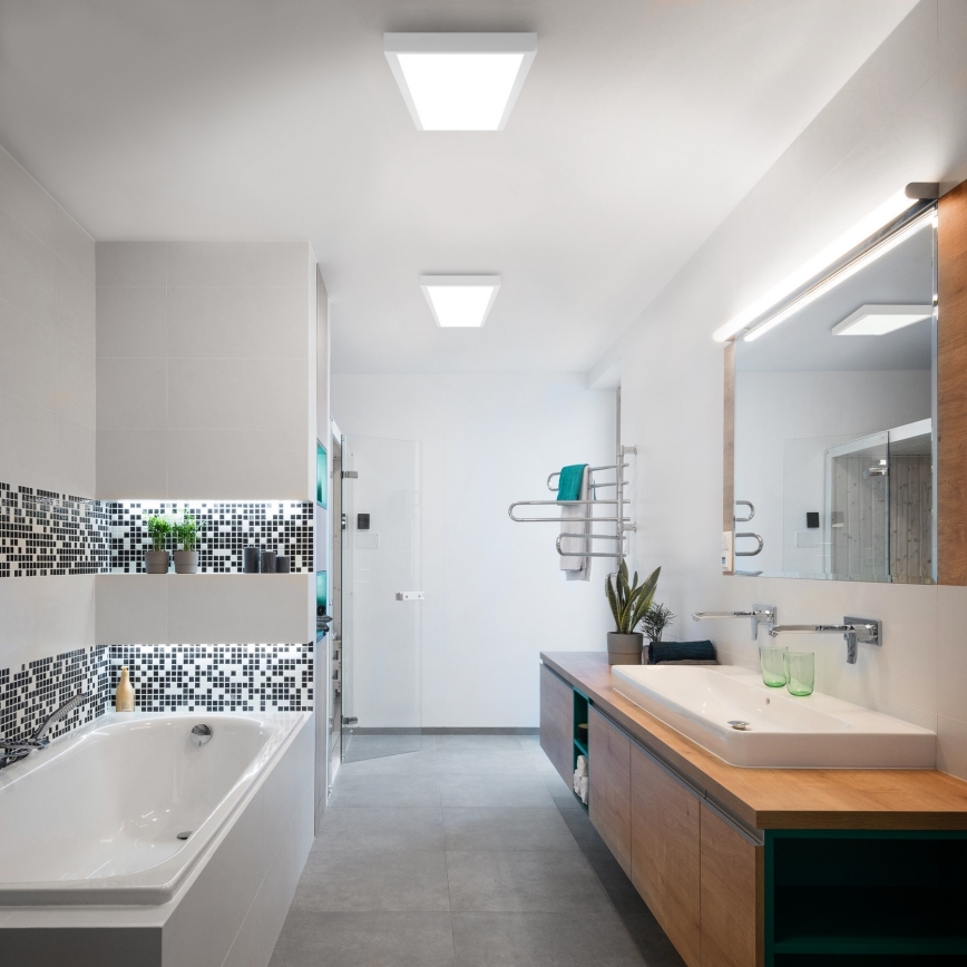 Brilagi - Plafón LED de baño FRAME LED/50W/230V 30x120 cm 3000/4000/6000K IP44 blanco