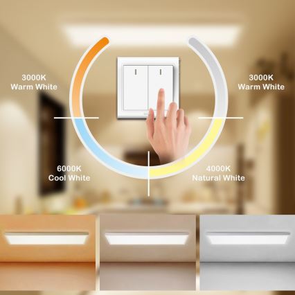 Brilagi - Plafón LED de baño FRAME LED/50W/230V 30x120 cm 3000/4000/6000K IP44 blanco