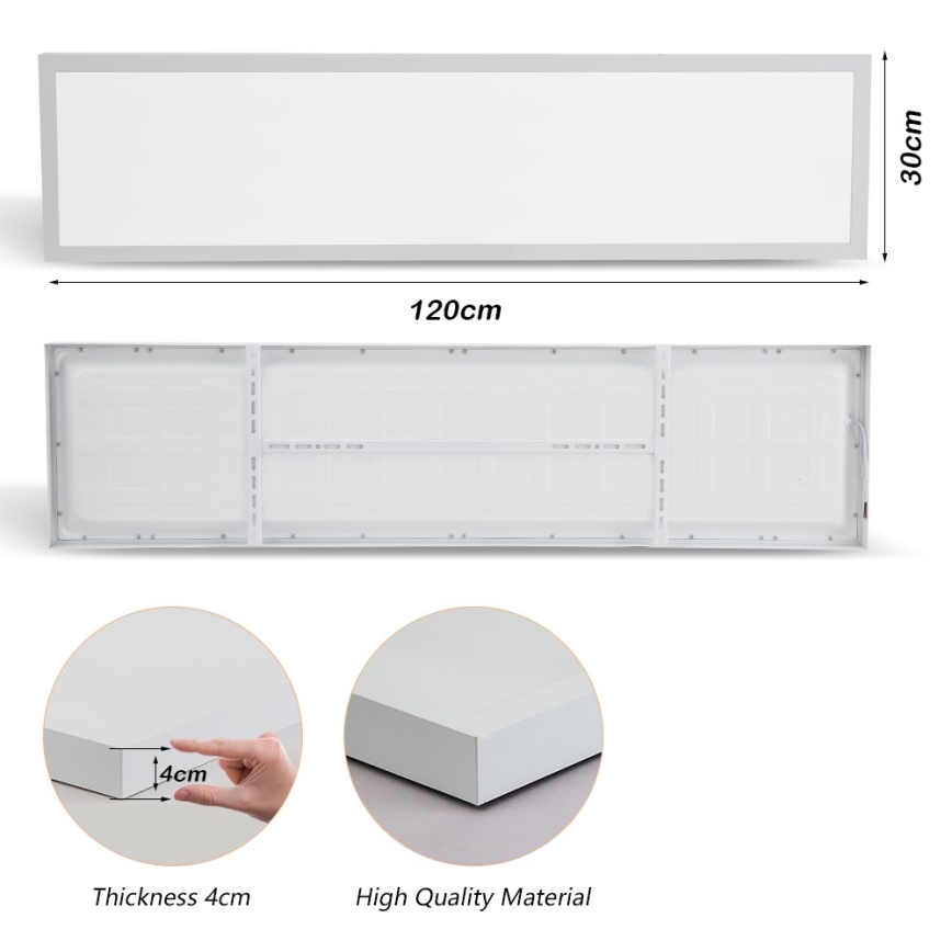 Brilagi - Plafón LED de baño FRAME LED/50W/230V 30x120 cm 3000/4000/6000K IP44 blanco