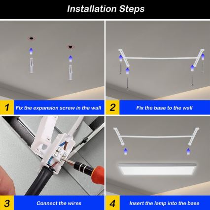 Brilagi - Plafón LED de baño FRAME LED/50W/230V 30x120 cm 3000/4000/6000K IP44 blanco