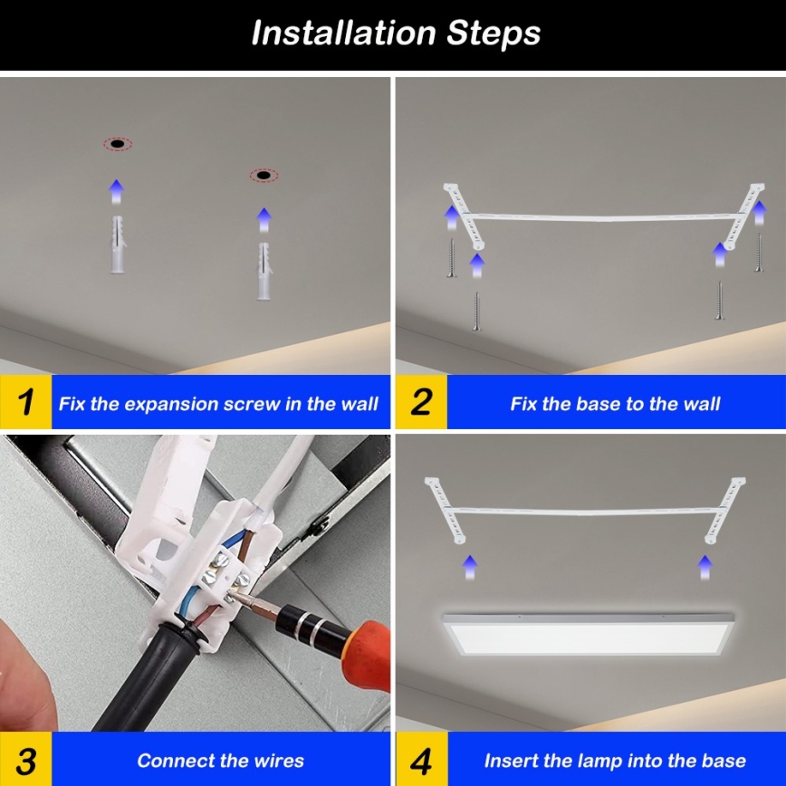 Brilagi - Plafón LED de baño FRAME LED/50W/230V 30x120 cm 3000/4000/6000K IP44 blanco