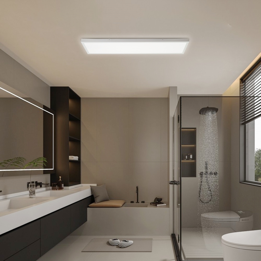 Brilagi - Plafón LED de baño FRAME LED/50W/230V 30x120 cm 3000/4000/6000K IP44 blanco