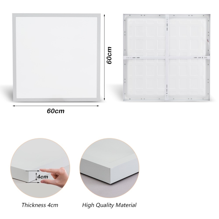 Brilagi - Plafón LED de baño FRAME LED/50W/230V 60x60 cm 3000/4000/6000K IP44 blanco