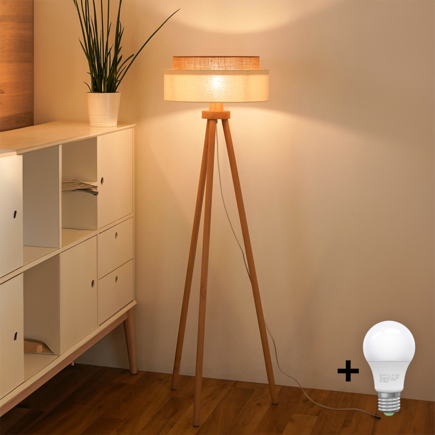 Brilagi - Lámpara LED de pie BOHO STYLE 1xE27/15W/230V