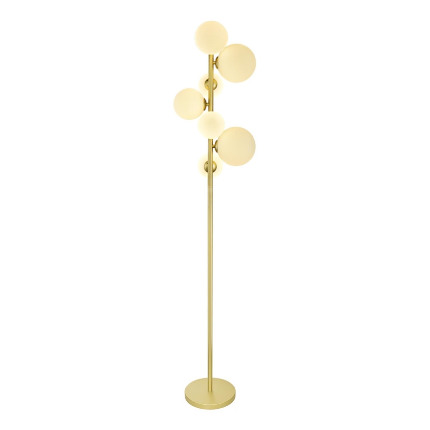 Brilagi - Lámpara LED de pie MILLA 7xG9/3W/230V dorado/blanco