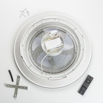 Brilagi - Lámpara LED regulable con ventilador AURA LED/38W/230V 3000-6000K blanco + control remoto