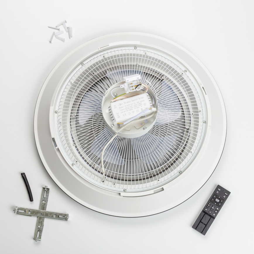 Brilagi - Lámpara LED regulable con ventilador AURA LED/38W/230V 3000-6000K blanco + control remoto