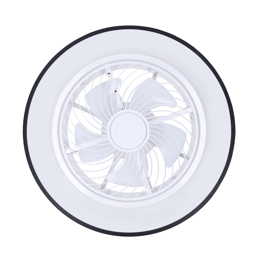 Brilagi - Plafón LED regulable con ventilador LED/30W/230V 3000-6500K negro + control remoto