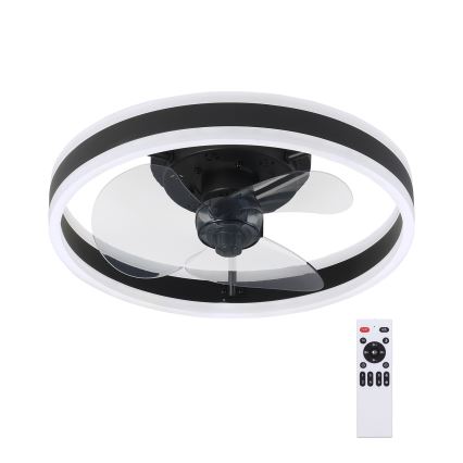 Brilagi - Plafón LED regulable con ventilador LED/30W/230V 3000-6500K negro + control remoto