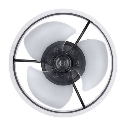 Brilagi - Plafón LED regulable con ventilador LED/30W/230V 3000-6500K negro + control remoto