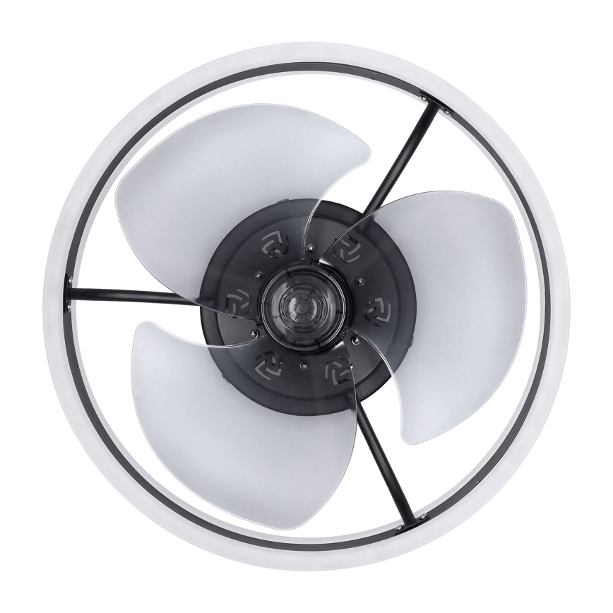 Brilagi - Plafón LED regulable con ventilador LED/30W/230V 3000-6500K negro + control remoto
