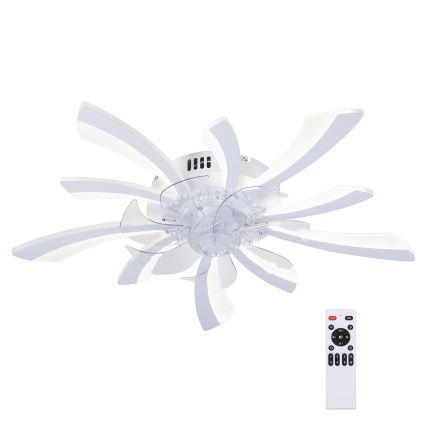 Brilagi - Plafón LED regulable con ventilador LED/50W/230V 3000-6500K blanco + control remoto
