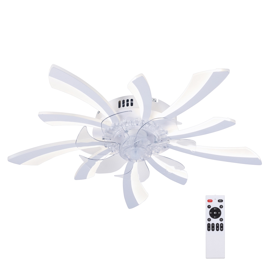 Brilagi - Plafón LED regulable con ventilador LED/50W/230V 3000-6500K blanco + control remoto