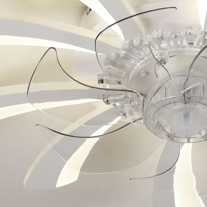 Brilagi - Plafón LED regulable con ventilador LED/50W/230V 3000-6500K blanco + control remoto