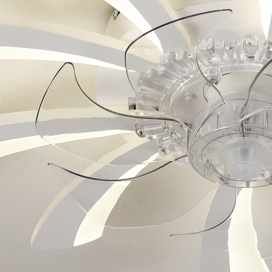 Brilagi - Plafón LED regulable con ventilador LED/50W/230V 3000-6500K blanco + control remoto