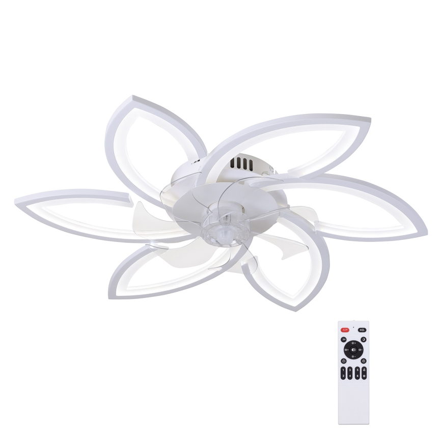 Brilagi - Plafón LED regulable con ventilador LED/50W/230V 3000-6500K blanco + control remoto
