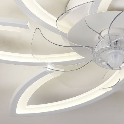 Brilagi - Plafón LED regulable con ventilador LED/50W/230V 3000-6500K blanco + control remoto