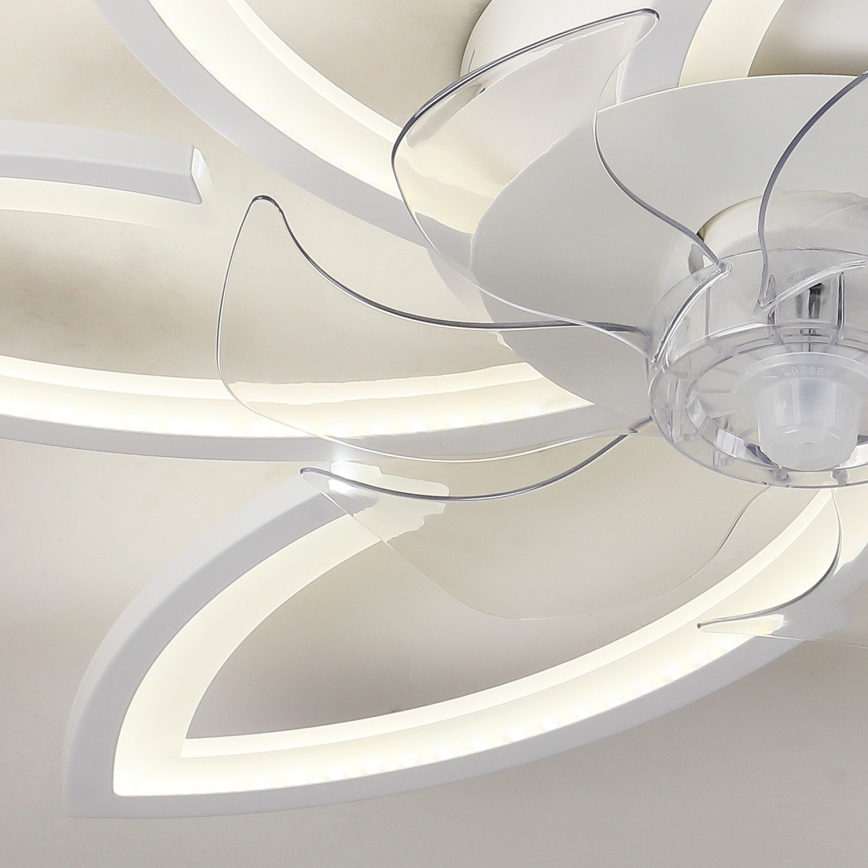 Brilagi - Plafón LED regulable con ventilador LED/50W/230V 3000-6500K blanco + control remoto