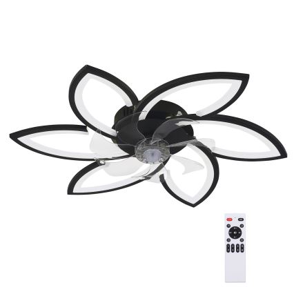 Brilagi - Plafón LED regulable con ventilador LED/50W/230V 3000-6500K negro + control remoto