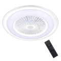 Brilagi - Lámpara LED regulable con ventilador RONDA LED/48W/230V 3000-6000K blanco + mando a distancia