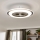 Brilagi - Lámpara LED regulable con ventilador RONDA LED/48W/230V 3000-6000K negro + control remoto