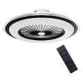 Brilagi - Lámpara LED regulable con ventilador RONDA LED/48W/230V 3000-6000K negro + mando a distancia