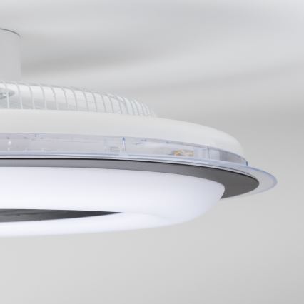 Brilagi - Lámpara LED regulable con ventilador RONDA LED/48W/230V 3000-6000K negro + control remoto