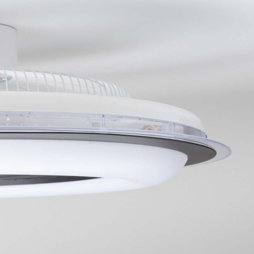 Brilagi - Lámpara LED regulable con ventilador RONDA LED/48W/230V 3000-6000K negro + control remoto
